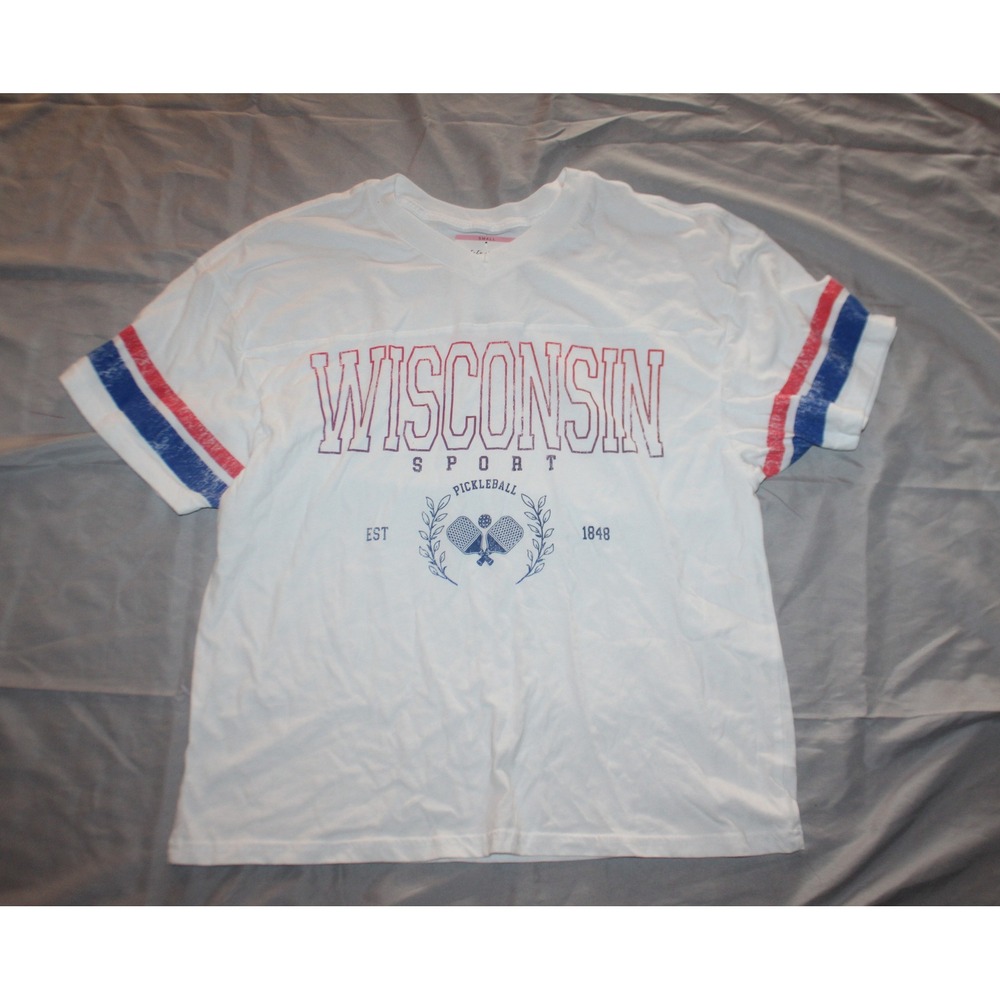 Women's State of mine Sporty T-shirt Wisconsin pickleball size XL white
